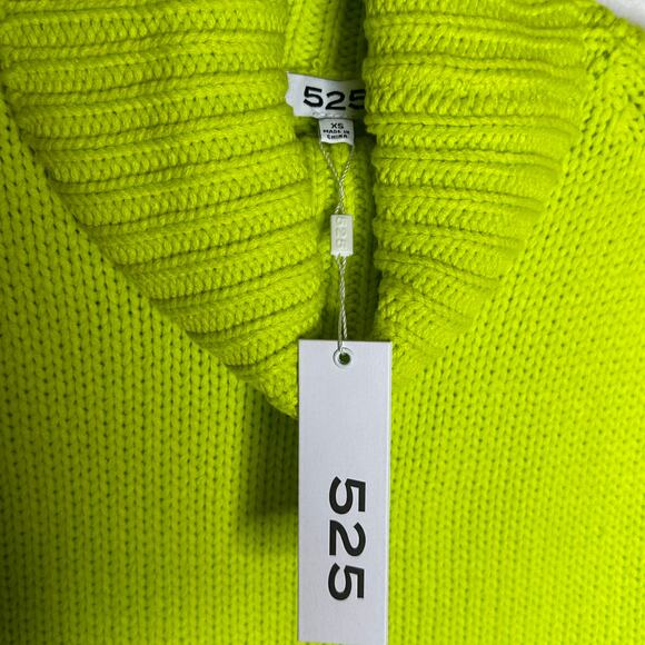 NWT 525 America Edie Peridot Lime Chunky Turtleneck Sweater – Size XS - Picture 9 of 11